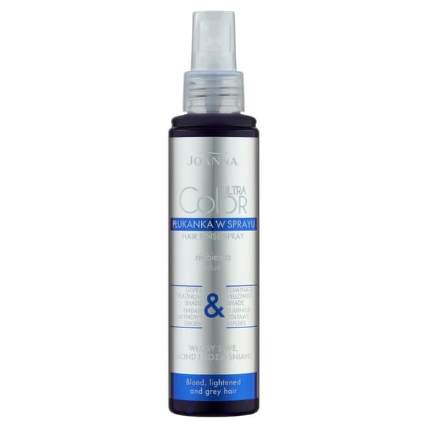 Joanna Ultra Color System Silver Blond och Blekt Hårspray Blå, 150ml