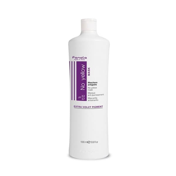 Fanola No Yellow Tehohoito keltaisuutta neutraloiva vaalennetuille ja vaaleille hiuksille, 1000ml
