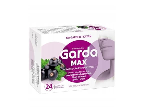 Garda Max mustaherukanmakuinen, 24 imeskelytablettia