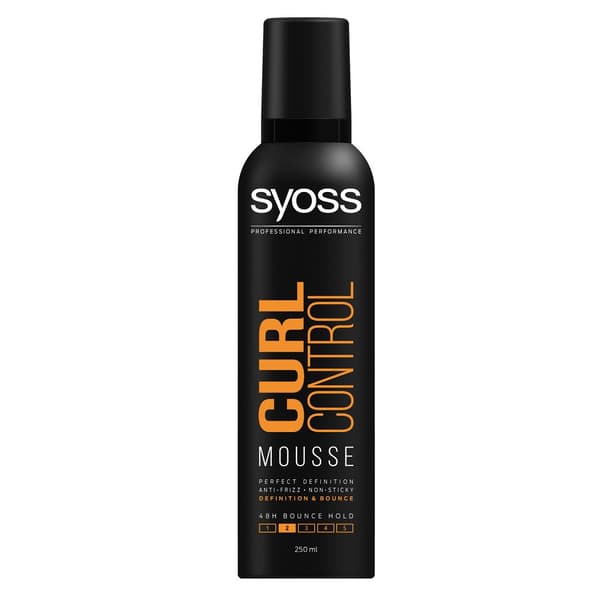 Kiharaisten hiusten hallittava muotovaahto, Syoss 250ml