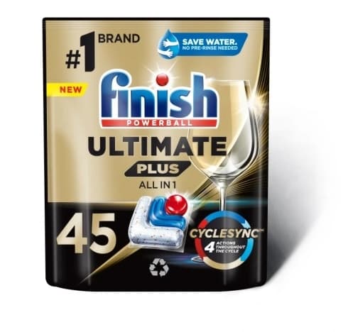 Finish Ultimate Plus Kaikki yhdessä 1 Kapselit astianpesukoneeseen, 45 kpl