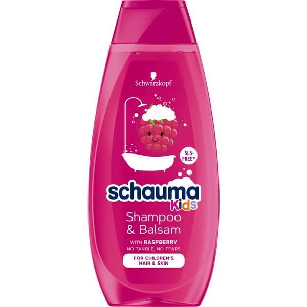 Schauma Lapset Shampoo ja Hoitoaine Vadelma, 400 ml