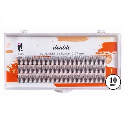 Ibra Professionelle Premium Kunstige Vipper 60 stk. D-10mm, Ingen Knuder - Professionelt Pakke