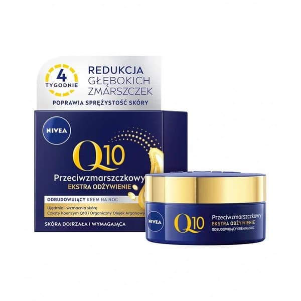 Nivea Q10 Extra Närande Anti-Wrinkle Natkräm, 50ml