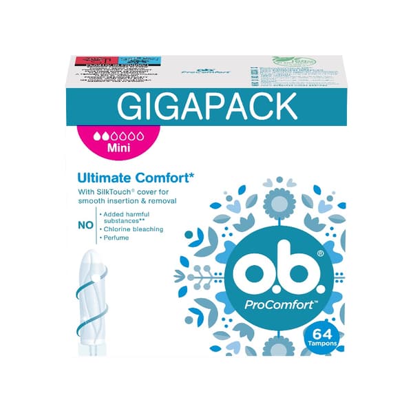 O.B.ProComfort Tamponer Mini, 64 stk.
