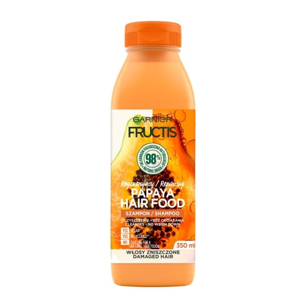 Garnier Fructis Papaya Hair Food - Vaurioituneiden hiusten hoitosampoo, 350ml