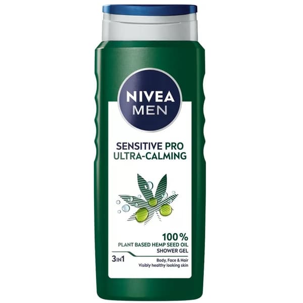 Nivea Men Sensitive Pro Ultra-Beroligende Kropsrens til Mænd, 500 ml.