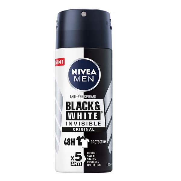 Nivea Herr Black&White Invisible Original Antiperspirant med spray, 100 ml
