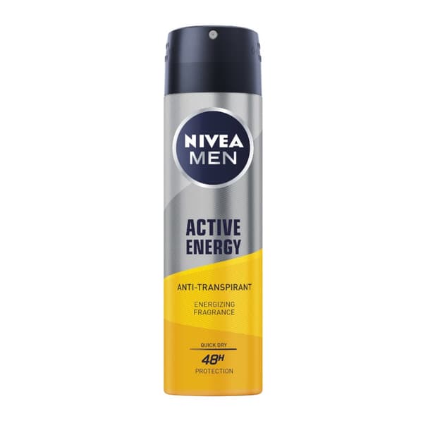 Nivea Miesten Active Energy Antiperspirantti suihkeella, 150ml
