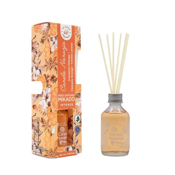 La Casa de los Aromas Mikado Intense Tuoksupuikot, 100ml - Kaneli ja Appelsiini