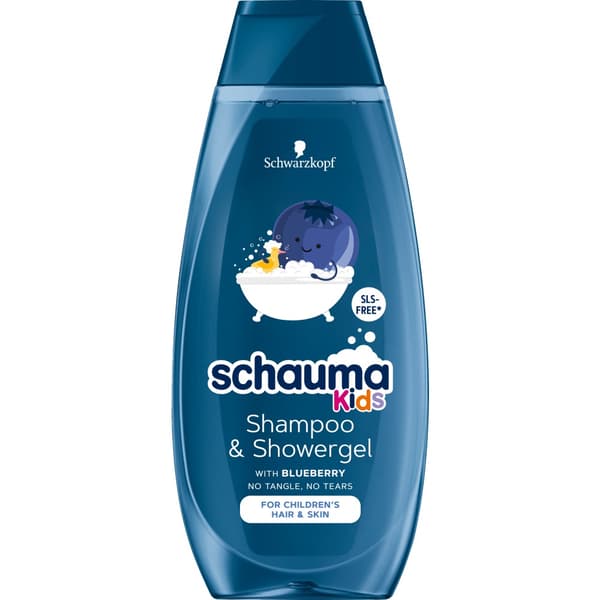 Schauma Lasten Mustikkauute Shampoo & Suihkugeeli, 400 ml