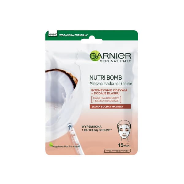 Garnier Kokosmjölk Nutri Bomb Tygmask, 28g