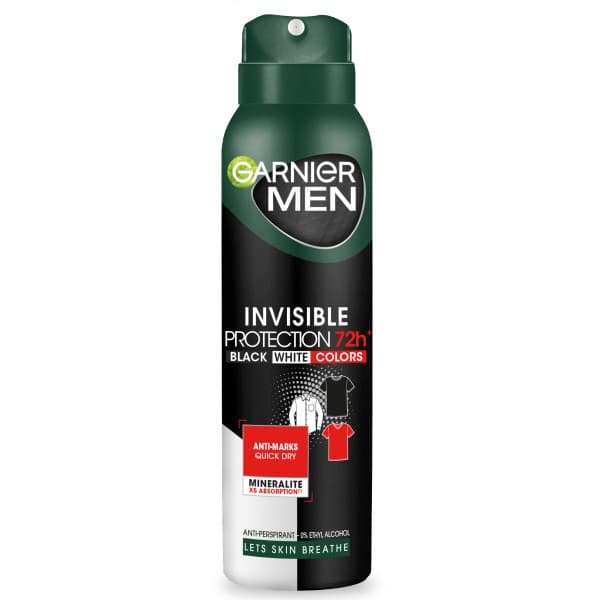 Garnier Miehet Näkymätön Suojauksenantiperspirantti suihkeella, 150ml