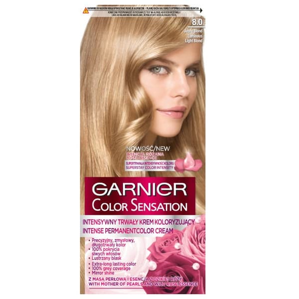 Garnier Color Sensation Kermavärillinen 8.0 Valoisa Vaalea Blondi