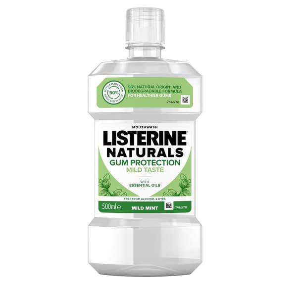 Muntvårdssköld Listerine Naturals, 500 ml