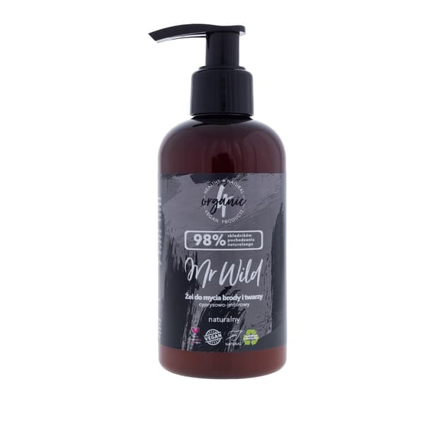 Mr. Wild Cypres-ingefærskæg- og ansigtsrens, 200 ml