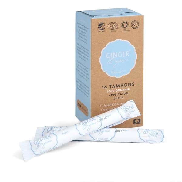 Ingefær Økologisk Tamponer med applikator Super, 14 stykker