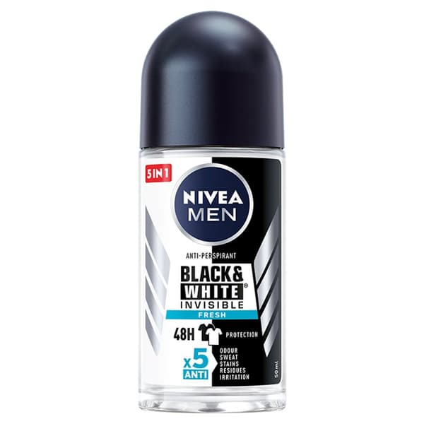 Nivea Män Svart&Vit Osynlig Fräsch Antiperspirant i Kulformat, 50ml
