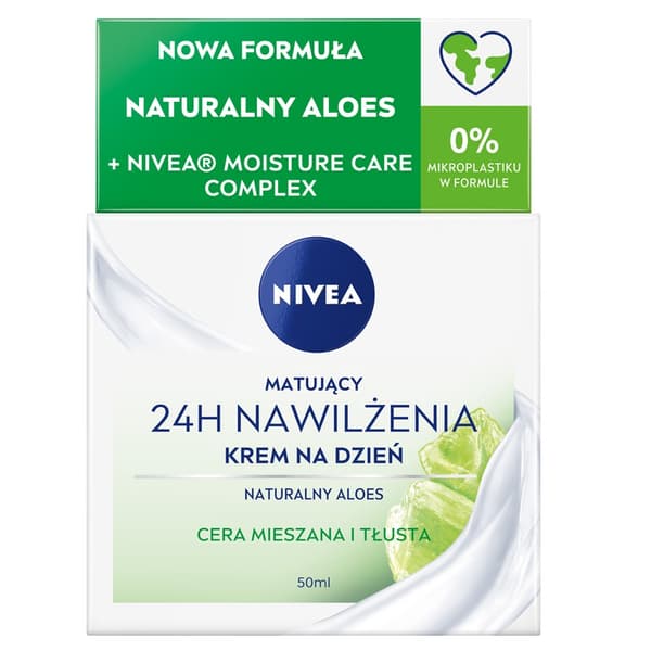 Nivea 24H Fuktgivande Matt Dagkräm för Blandad och Fet Hud, 50ml