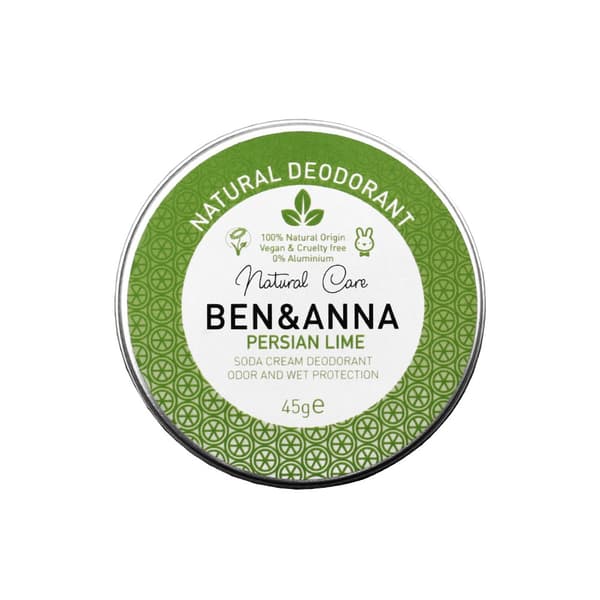 Naturlig Persisk Lime Deodorant Kräm i Återvinningsbar Aluminiumburk, 45g