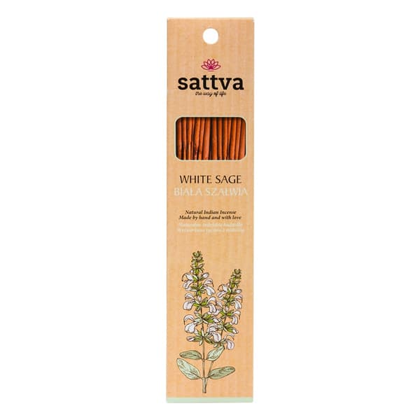 Luonnonmukainen Intialainen suitsuketikku Valkoinen Salvia, 15 kpl