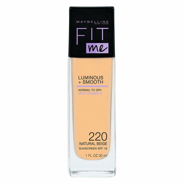 Maybelline Fit Me Luminous + Smooth Hehkuva ja Silkinsileä Ihonvärisävyte 220 Natural Beige, 30ml