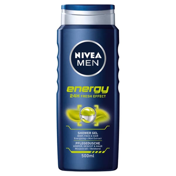 Nivea Men Energy Brusegel til mænd, 500 ml