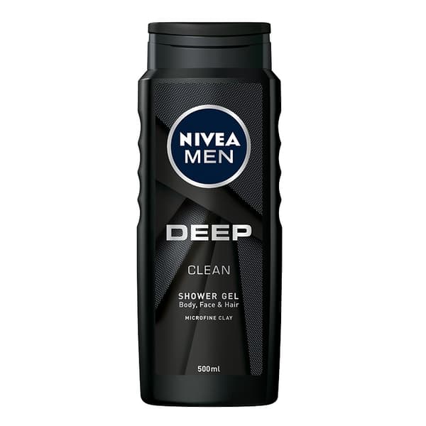 Nivea Men Djuprengörande Duschgel för Kropp, Ansikte och Hår, 500 ml
