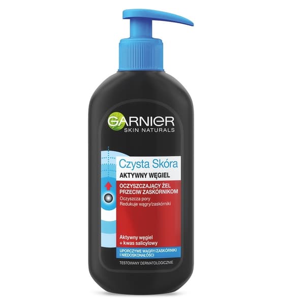 Garnier Pure Skin Rengöringsgel med Kol, 200 ml