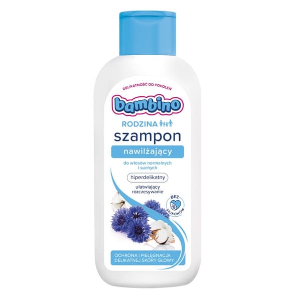 Bambino kosteuttava shampoo normaaleille ja kuiville hiuksille, 400 ml