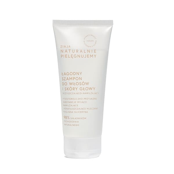 Ziaja Naturlig Pleje Mild Shampoo til Hår og Hovedbund Rensende og Fugtende, 200 ml