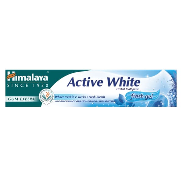 Himalaya Urtebaseret Whitening Gel Tandpasta, Active White, 75 ml