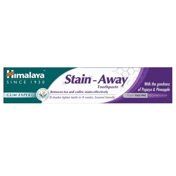 Himalaya Yrttihammastahna kahvin ja teen aiheuttamien tahrojen poistoon Stain Away, 75 ml