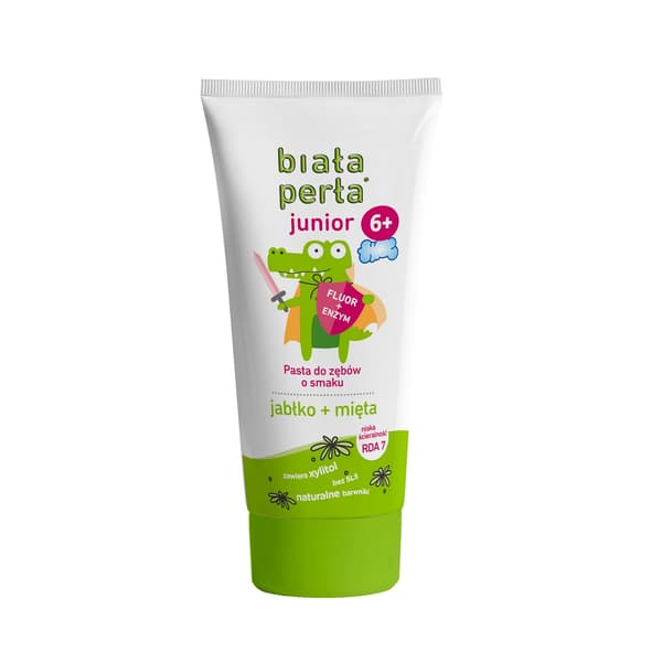 Biała Perła Junior Tandpasta 6+ med Æble-Mynte Smag, 75 ml