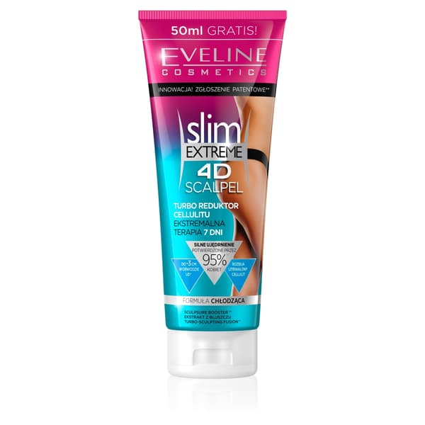 Eveline Slim Extreme 4D Scalpel Cellulite Reduktør - Ekstrem 7-dages Behandling, 250 ml