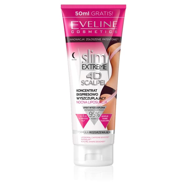 Eveline Slim Extreme 4D Skalpell Nattkräm Figurslimmande Koncentrat, 250 ml