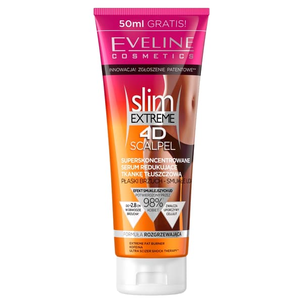 Eveline Slim Extreme 4D Skalpell Koncentrerat Serum för Fettreduktion, 250 ml