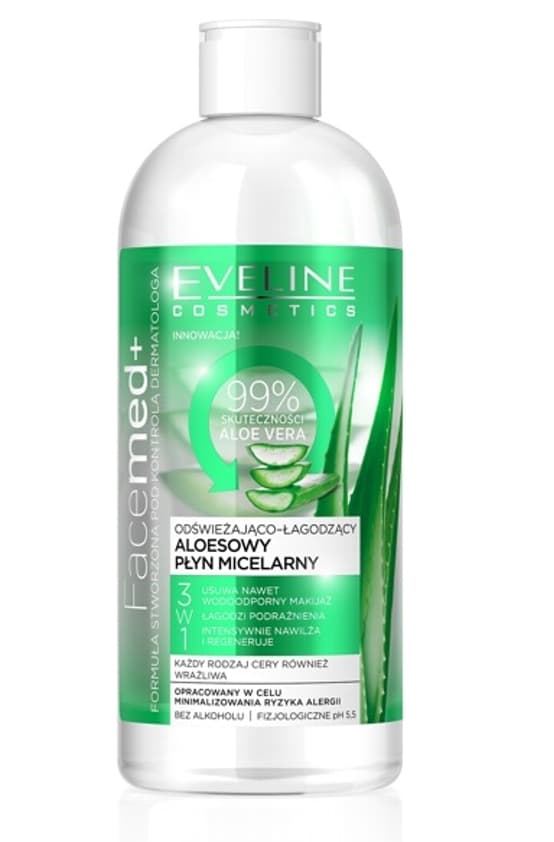 Eveline Aloe Vera Micellar Renselotion 3-i-1, 400 ml