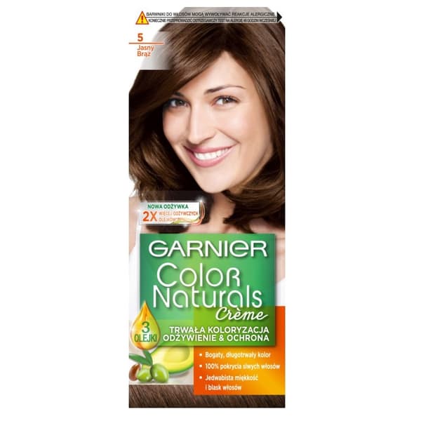 Garnier Color Naturals Hårfarve 5 Lys Brun, 1 stk