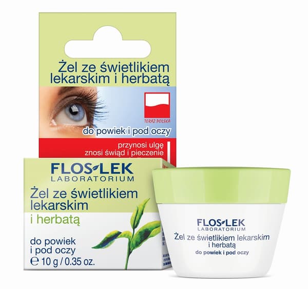Flos-Lek Øjenkontur Gel med Øjenlys og Te - 10 g