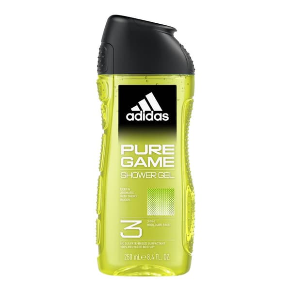 Adidas Pure Game Shower Gel til mænd, 250 ml