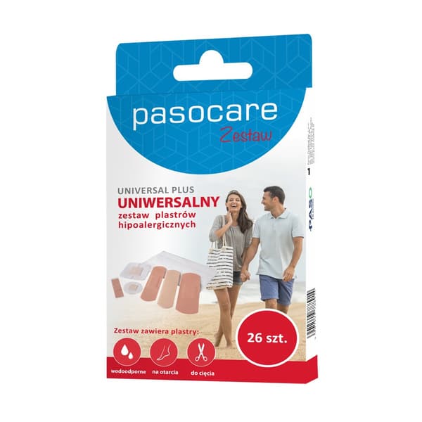 Haavanhoito Plaasterit Pasocare Universal Plus - Setti, 26 kpl
