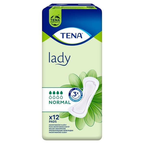 Tena Lady Anatomiska Inlägg, Normal, 12 st.