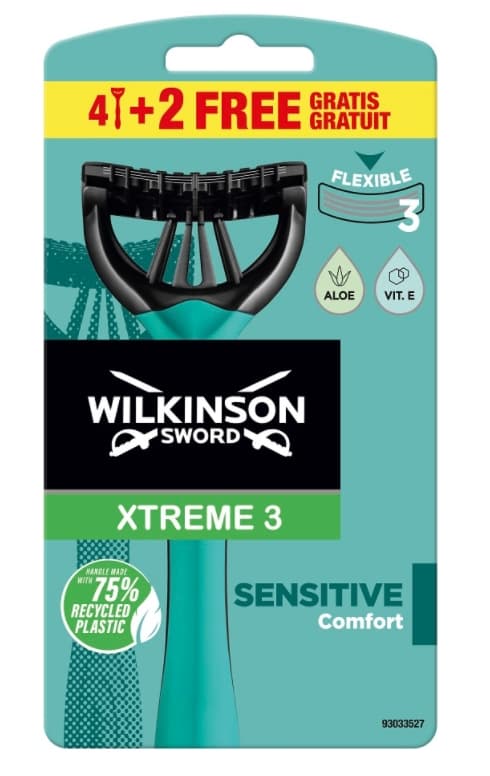 Wilkinson Sword Xtreme 3 Sensitive, Kertakäyttöinen partahöylä, 6 kpl
