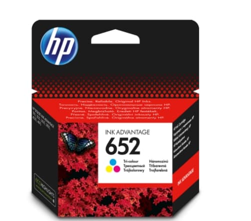 HP Muste 652=väri, Laadukas Mustekasetti HP Tulostimeen F6V24AE