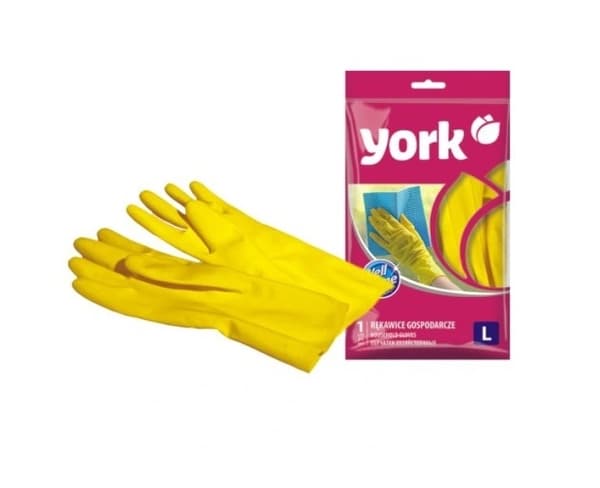 Gummi rengøringshandsker fra York, størrelse L