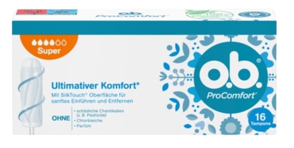 O.B. ProComfort Super - Hygiejniske Tamponer, 16 stk.