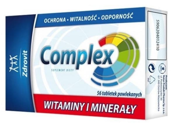 Zdrovit kosttilskudssæt med vitaminer og mineraler, 56 tabletter