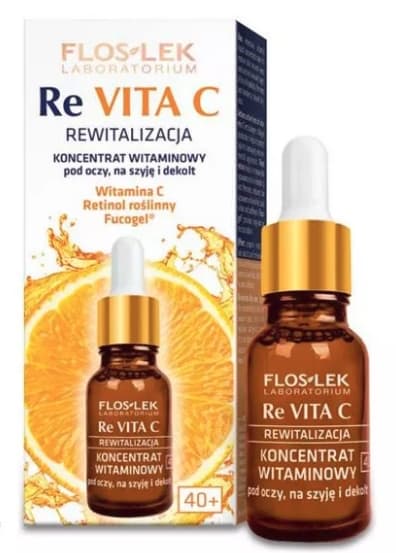 Vitamin C Serum för Ögon, Hals & Dekolletage 40+ - Flos-Lek Re Vita C 30 ml
