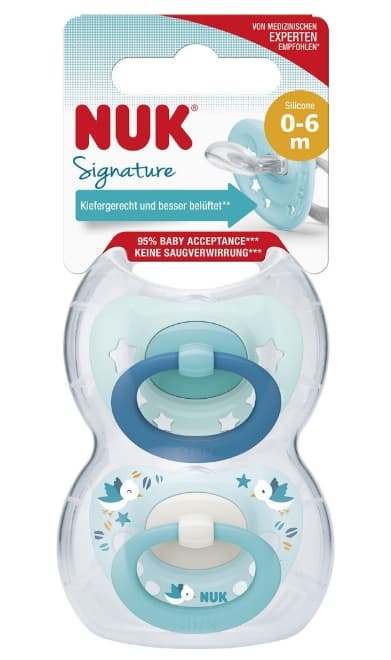 Nuk, Signatur Silikone Sut, Størrelse 1, 2 stk.